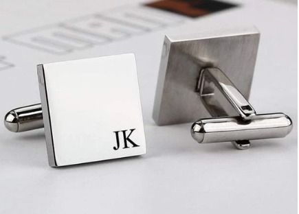 Custom Engraved Cufflinks - Photo, Text & Initial Personalization - The Gift Seller