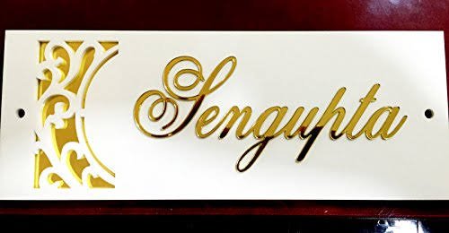 Elegant Acrylic Door Name Plate – Custom Gold Finish - The Gift Seller