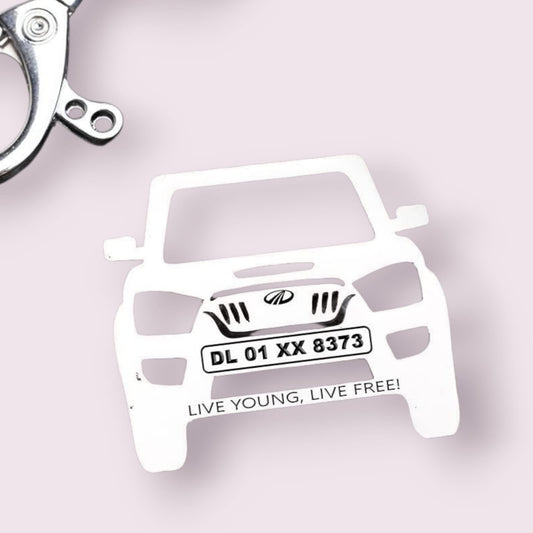 "Live Young, Live Free!" Mahindra Scorpio Keychain - The Gift Seller