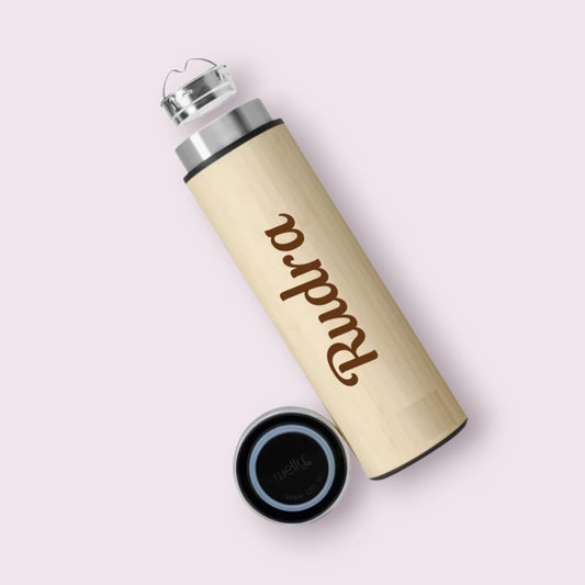 🌿 Personalized Bamboo Thermal Bottle – Eco - Chic Hydration 🌿 - The Gift Seller