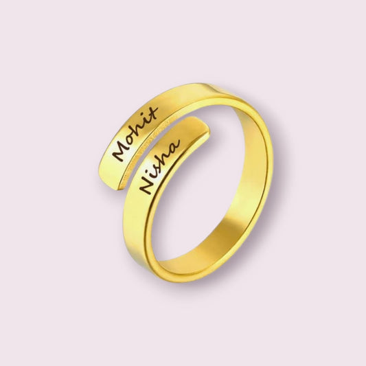 "Personalized Double Name Ring - The Gift Seller