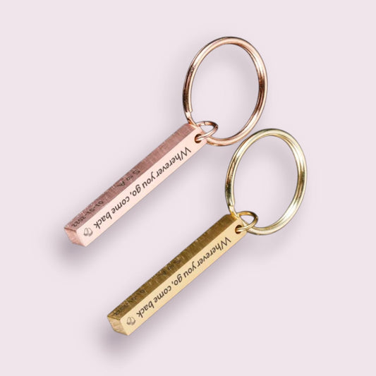 🗝️ Personalized Engraved Bar Keychain – A Gift That Speaks from the Heart - The Gift Seller