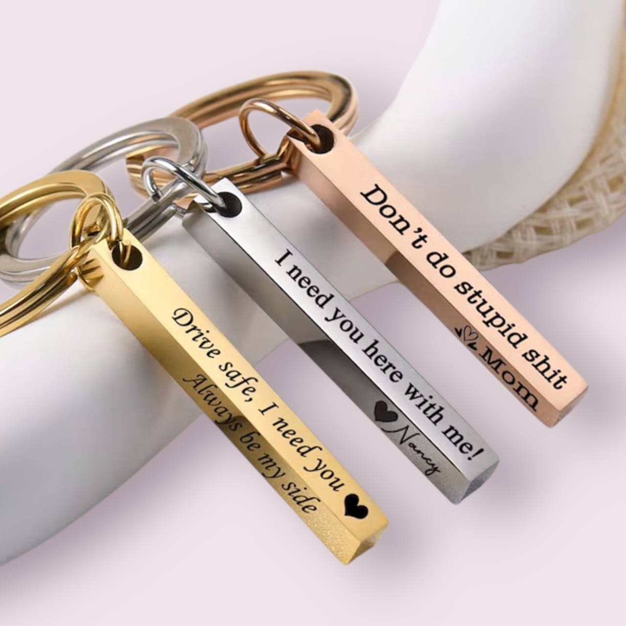 🗝️ Personalized Engraved Bar Keychain – A Gift That Speaks from the Heart - The Gift Seller