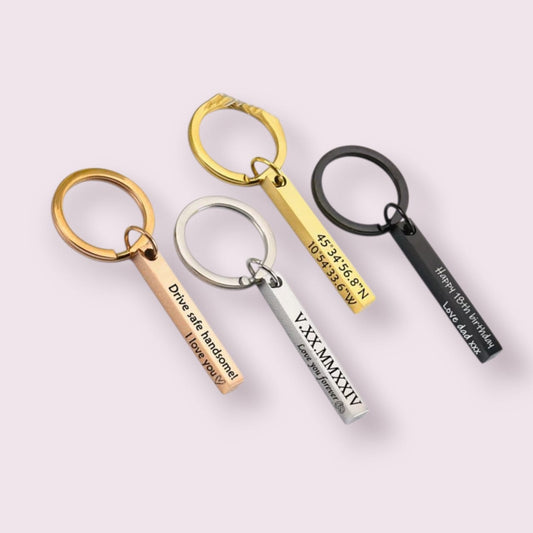 🗝️ Personalized Engraved Bar Keychain – A Gift That Speaks from the Heart - The Gift Seller