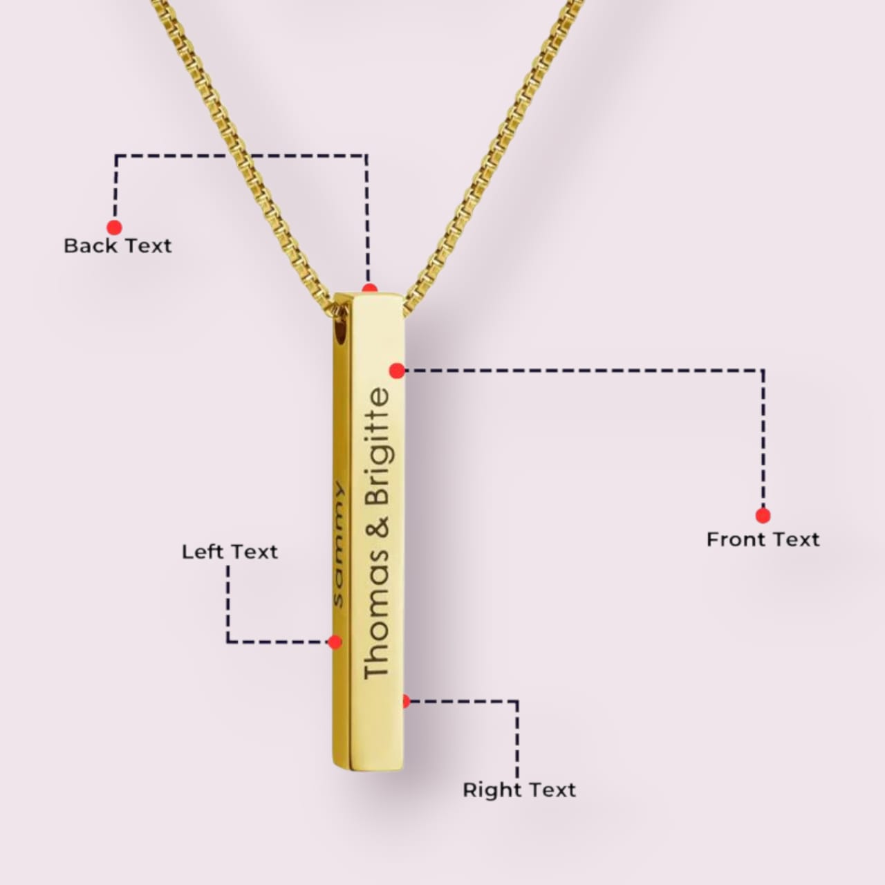 ✨ Personalized Name Bar Pendant – Elegant, Minimal & Meaningful - The Gift Seller