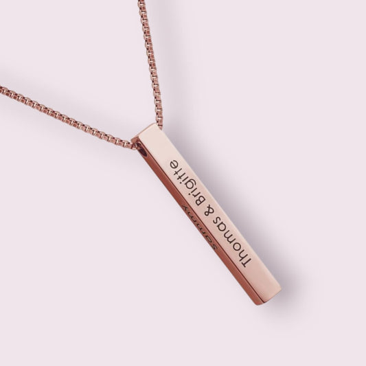 ✨ Personalized Name Bar Pendant – Elegant, Minimal & Meaningful - The Gift Seller