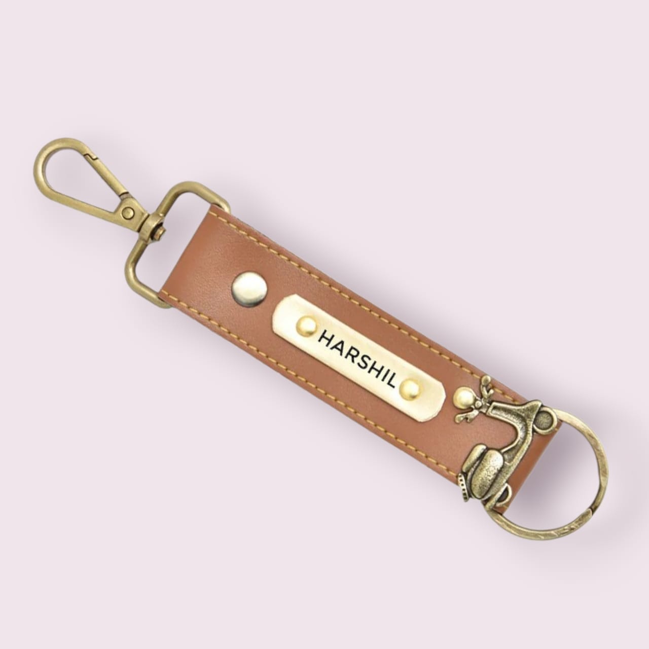 Feulex Personalized Leather Keychain – Vintage Charm, Timeless Style