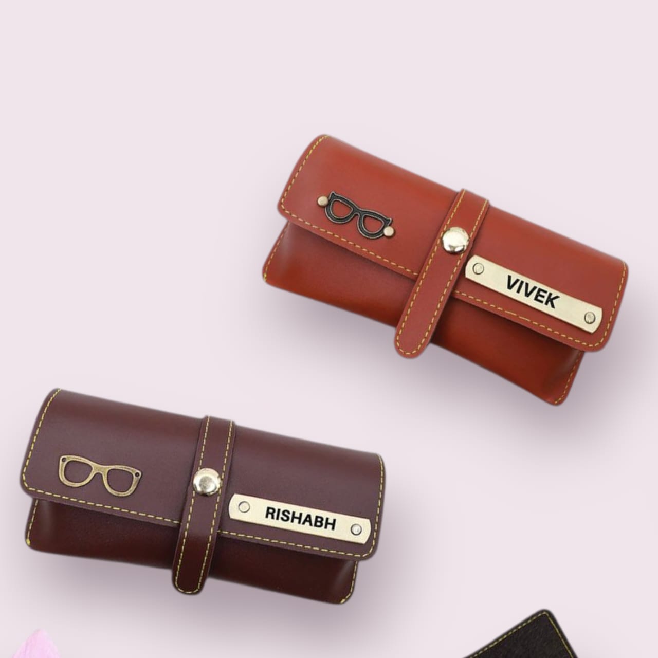 Personalized Leather Eyewear Case – Royal Touch with Your Name