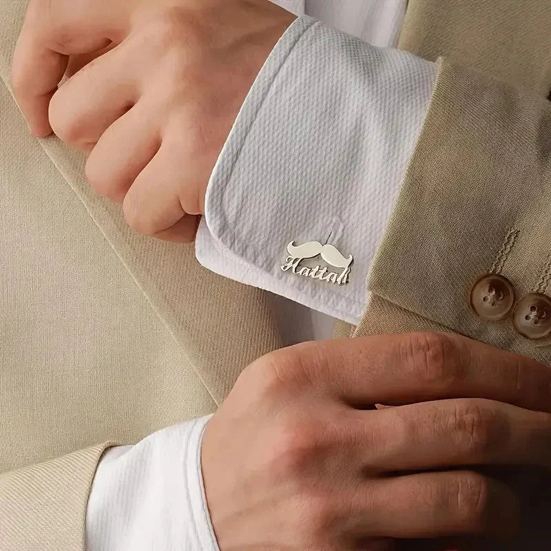 Silver Mustache Cufflinks - Vintage Gentleman Style - The Gift Seller