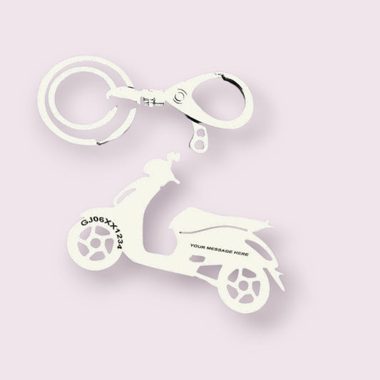 Personalized TVS Jupiter Keychain - Custom Text and Registration