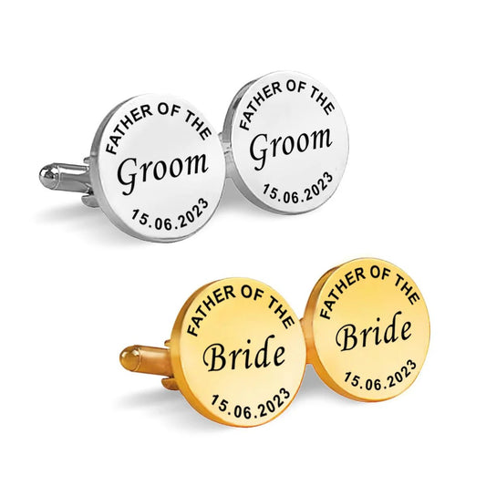 Custom Engraved Cufflinks - Photo, Text & Initial Personalization - The Gift Seller