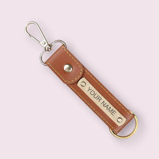 🔑 Custom Name Leather Keychain – Classic, Durable & Uniquely Yours - The Gift Seller