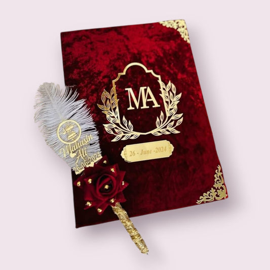 ✨ Elegant Nikahnama Pen & Book Set – A Timeless Keepsake for Your Special Day ✨ - The Gift Seller