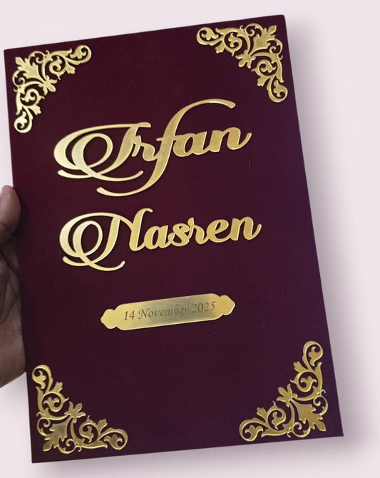 Luxury Personalized Nikahnama Set – Elegant & Eternal Keepsake - The Gift Seller