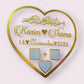 Personalized Acrylic Thumb Board Plate – Wedding Heart Design - The Gift Seller