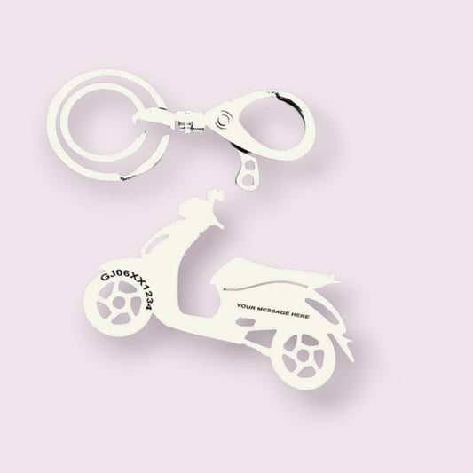 Personalized TVS Jupiter Keychain - Custom Text and Registration - The Gift Seller