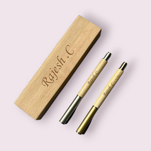 Wooden Box & Pen Set – A Gift of Timeless Elegance 📦