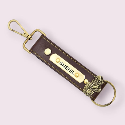 Feulex Personalized Leather Keychain – Vintage Charm, Timeless Style