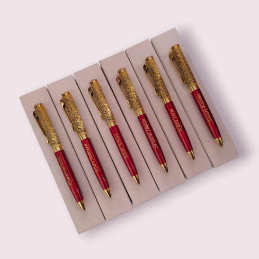 Royal Red Personalized Pen – Luxury Engraved Edition
