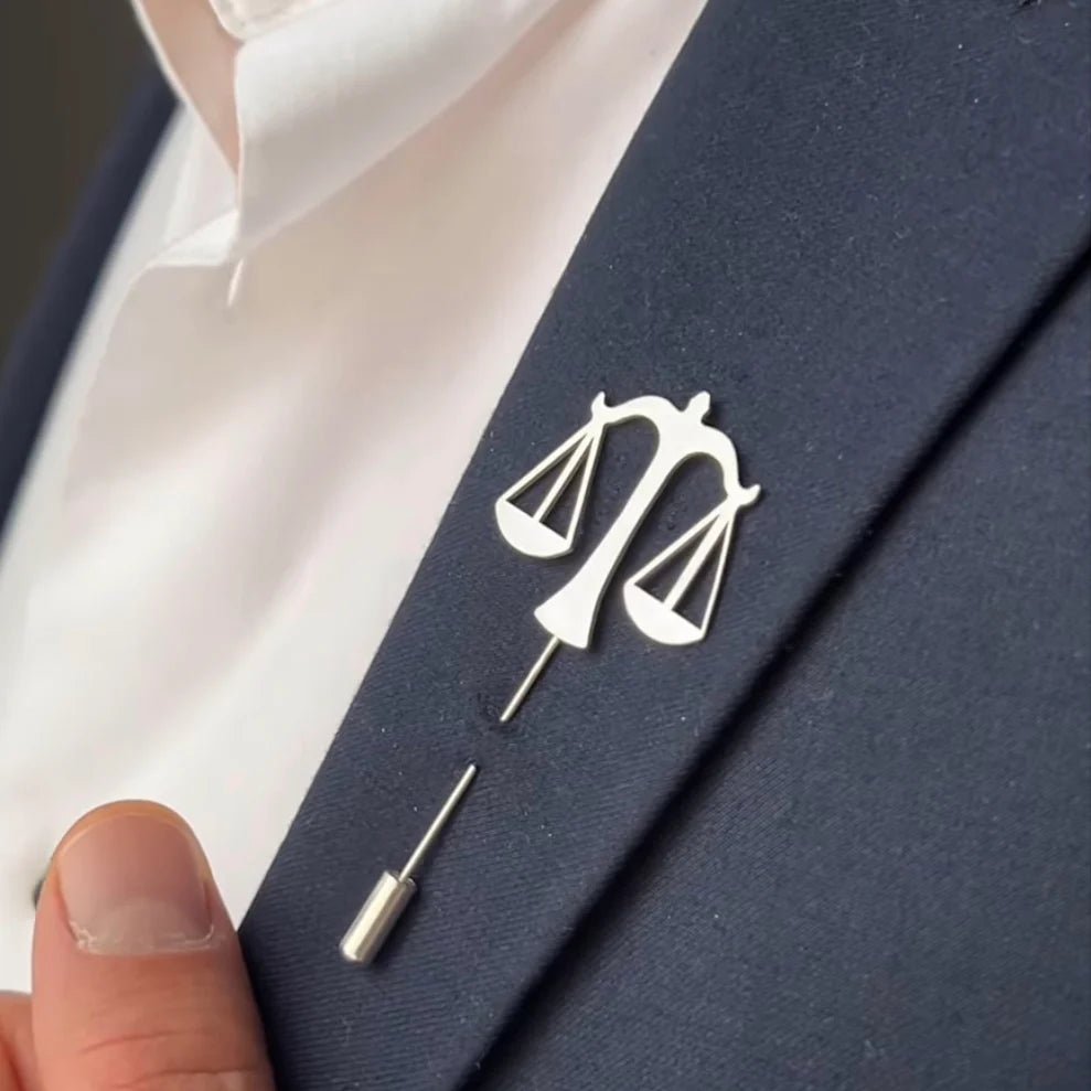Scales of Justice Lapel Pin - Legal Professional Badge - The Gift Seller