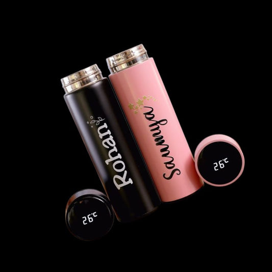 Smart Temperature Display Bottle – Sip at the Perfect Temperature Description: Stay refreshed and informed with our Temperature Display Bottle, featuring a smart LED screen that shows your drink’s exact temperature with a simple touch. - The Gift Seller