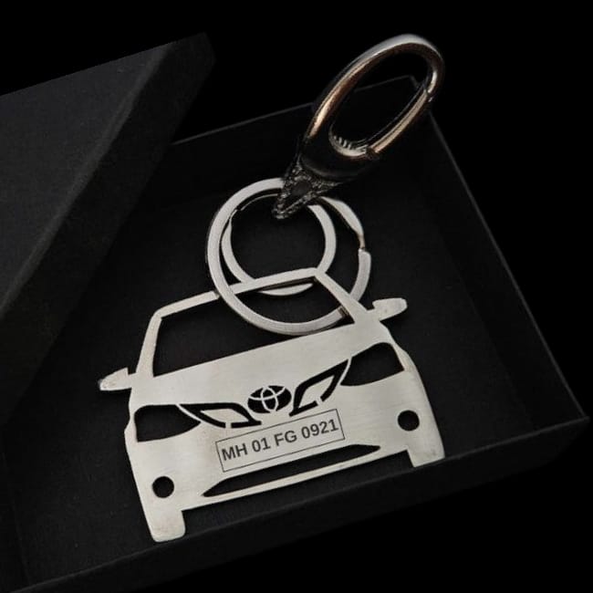 Toyota Etios Grill Keychain – Sleek Sedan Design - The Gift Seller